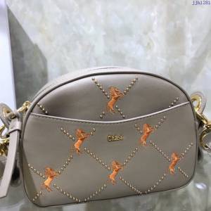 Chloe女包 克洛伊經典Signature駿馬刺繡鉚釘腰包胸包 Chloe拉鏈款斜挎包  jjh1281
