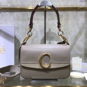 Chloe女包 克洛伊經典C形飾扣寬肩帶包包 Chole手提肩背斜挎包  jjh1377