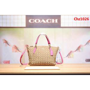 COACH蔻馳 36625 小號 經典款 帆布拼皮餃子包 真皮提手 可手提斜背  Chz1026