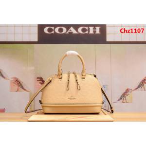 COACH蔻馳 海外代購品質 55450 專櫃最火爆款 小貝殼包 經典壓紋配色拼接  Chz1107