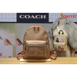 COACH蔻馳 專櫃原單 大號配頭層牛皮 雙肩包款 58314 氣質百搭款  Chz1132