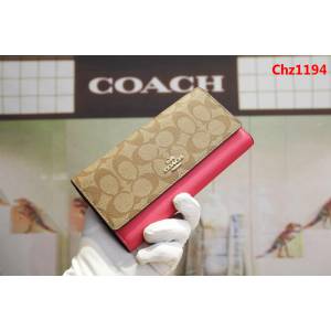 COACH蔻馳 原單 Coach53763 女士三折大手包 專櫃用料PVC拼頭層牛皮 專櫃爆款  Chz1194