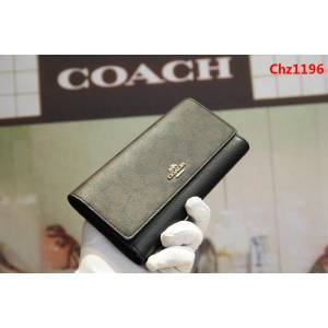 COACH蔻馳 原單 Coach53763 女士三折大手包 專櫃用料PVC拼頭層牛皮 專櫃爆款  Chz1196