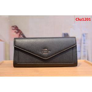 COACH蔻馳 原單內碼頭層牛皮 57715 新款 信封女士錢包  Chz1201