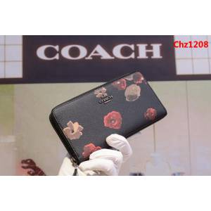 COACH蔻馳 原單 山茶花長款女錢包 頭層牛皮 55950  Chz1208