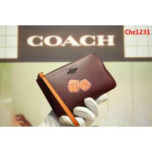 COACH蔻馳 原單 專櫃新款 28384 手挽包 頭層牛皮零錢包  Chz1231
