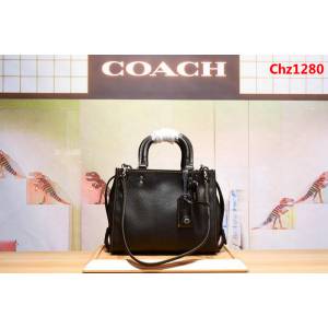 COACH蔻馳 54536 超級實用性 顆粒紋柔軟頭層牛皮 手提斜挎包  Chz1280