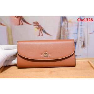 COACH蔻馳 F52689 女士信封錢包 簡單優雅 卡位/零錢位齊全 時尚按扣  Chz1328