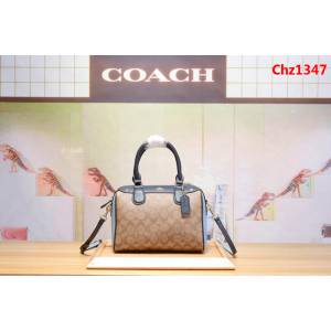 COACH蔻馳 專櫃原單 頭層牛皮 F57495 經典波士頓系列 枕頭包 手提 單肩斜挎  Chz1347