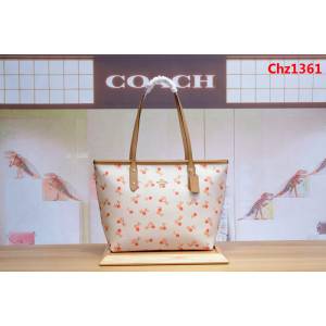 COACH蔻馳 31971櫻桃款 大容量拉鏈購物袋 大氣百搭  Chz1361