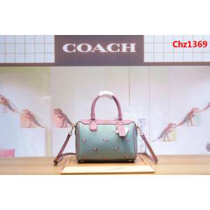 COACH蔻馳 29557新款鯊魚 火烈鳥波士頓系列 枕頭包 手提斜挎包  Chz1369