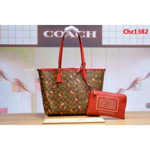 COACH蔻馳 新款 F31389 櫻桃2用子母袋 小化妝包包  Chz1382