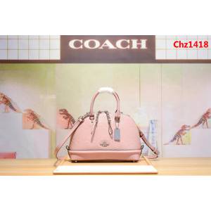 COACH蔻馳 海外代購品質 coach55450 專櫃最火爆款 小貝殼包 經典壓紋配色拼接 手提斜挎包  Chz1418