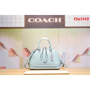 COACH蔻馳 海外代購品質 coach55450 專櫃最火爆款 小貝殼包 經典壓紋配色拼接 手提斜挎包  Chz1419