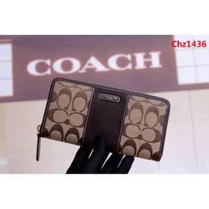 COACH蔻馳 原單 Fa52859 pvc配皮 專櫃新款 馬車標拼色 長款拉鏈錢包 outlets款  Chz1436
