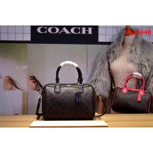 COACH蔻馳 平紋牛皮 原級別 36702 PVC配皮 新款波士頓 手提斜挎單肩  Chz1440