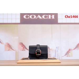 COACH蔻馳 最新款 F37798 單肩斜挎女包 鑲鑽鏈條小方包  Chz1466
