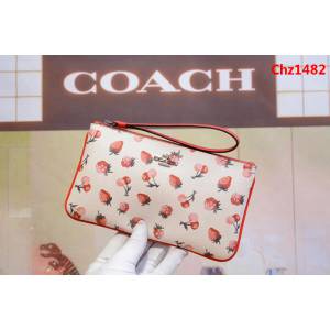COACH蔻馳 馳原單 專櫃新款 28384 手挽包 白色櫻桃零錢包  Chz1482