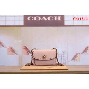 COACH蔻馳 正品代購 2018新款 35566 水晶鉚釘牛皮Parker 單肩斜挎女包  Chz1511