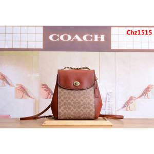 COACH蔻馳 38585 印花pvc拼牛皮 PARKER女雙肩背包 時尚書包 多用款式 雙肩背 單肩斜挎  Chz1515