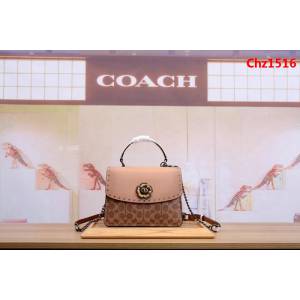 COACH蔻馳 關曉彤同款 經典標誌帆布鉚釘 PARKER頂部手柄手袋 53349 全能Parker背包  Chz1516