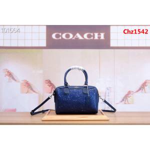 COACH蔻馳 57495 拼色波士頓枕頭包 手提斜挎包  Chz1542