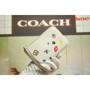 COACH蔻馳 原單 專櫃新款 28384 手挽包 白色櫻桃零錢包 Chz1547