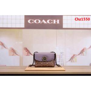 COACH蔻馳 30592 復古五金 復古咖色皮 翻蓋鉚釘挎包 鏈條單肩斜挎包  Chz1550