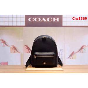 COACH蔻馳 中號拉鏈款 女款雙肩背包 30550 荔枝紋頭層牛皮  Chz1569