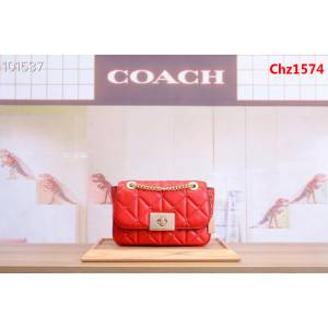 COACH蔻馳 新款 F38074 翻蓋鎖扣柳丁鏈條包 全牛皮 可單肩可斜挎  Chz1574