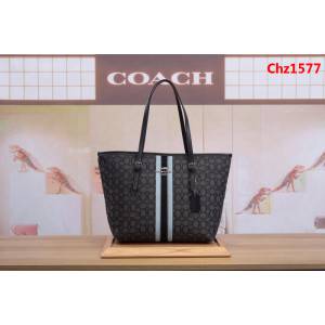 COACH蔻馳 F39043新款購物袋 經典帆布C字logo 四季百搭 手提肩背包  Chz1577