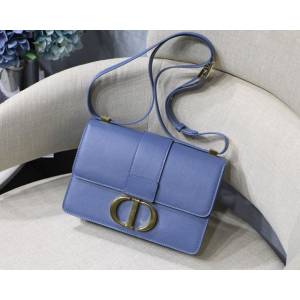 Dior包 迪奧掌紋牛仔藍 Dior蒙田包 Dior單肩斜挎包 Di0r 30 Montaigne蒙田包  Dyd1133