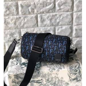 Dior包 9036 迪奧斜挎圓筒包 迪奧秋冬款Dior Oblique黑色肩帶包  Dyd1251