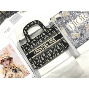 Dior女包 迪奧Book Tote經典帆布mini托特包 Dior刺繡迷你購物袋  dfk1511