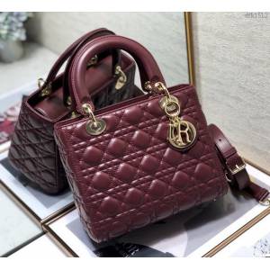 Dior女包 迪奧Lady Dior經典5格戴妃包 Dior手提肩背斜挎包  dfk1512
