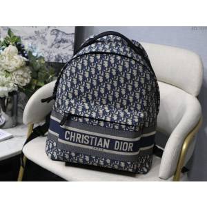 Dior男女同款包 迪奧Travel Oblique大號雙肩包 Dior老花刺繡後背包  dfk1596