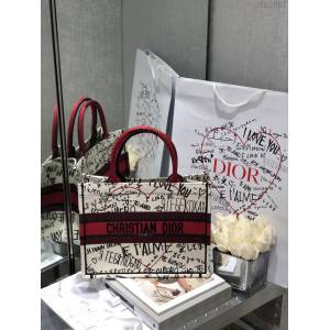 Dior女包 迪奧Book Tote七夕限定amour塗鴉小號托特包 Dior刺繡購物袋  dfk1607