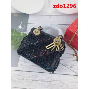 DIOR迪奧 流蘇珠繡 小流蘇重工珠繡 鏈條手提斜挎包  zdo1296
