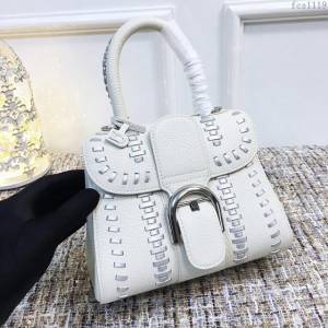 DELVAUX女包 比利時德爾沃 全球限量版 Tribal Stitch系列 德爾沃手拎包 GF0020白色編織 小號女手腕包  fcs1119