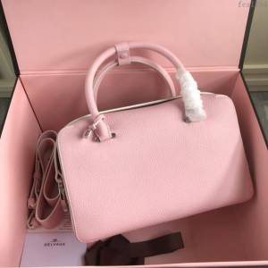 DELVAUX女包 Delvau單肩斜挎包 半手工Cool box 中號 德爾沃女手提包 手拎包 櫻花粉  fcs1184