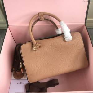 DELVAUX女包 Delvau單肩斜挎包 半手工Cool box 中號 德爾沃女手提包 手拎包 奶茶  fcs1188