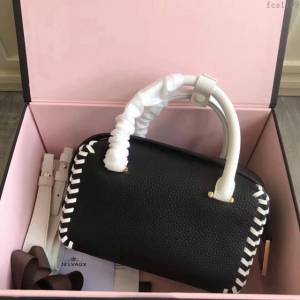 DELVAUX女包 Delvau單肩斜挎包 半手工Cool box 小號 德爾沃女手提包 手拎包 黑色編織  fcs1199