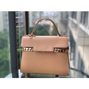 DELVAUX女包 比利時品牌 Tempete手袋 柔軟牛皮 德爾沃女手提包 中號手拎包 Delvaux單肩斜挎包 TP0028奶茶  fcs1236
