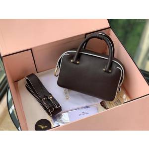 DELVAUX女包 Cool Box新色 巧克力色 德爾沃女手提包 Cl0020小方包巧克力 Delvaux手拎包 女單肩斜挎包  fcs1239