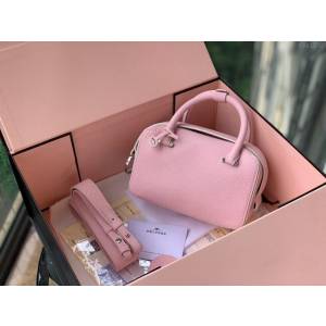 DELVAUX女包 2019春夏款 全新Cool Box優質牛皮 德爾沃女手提包 Cl0020 小方包粉色 Delvaux單肩包  fcs1279