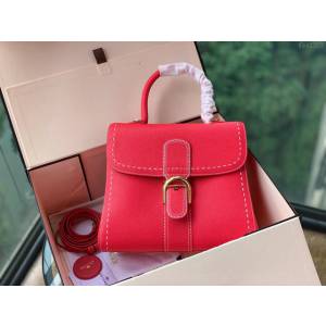 DELVAUX女包 Brillant系列手袋 原廠牛皮 德爾沃女手提包 女手拎包 Delvaux單肩斜挎包 DF0028手縫胭脂粉  fcs1373