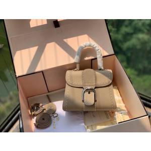 DELVAUX女包 德爾沃比利時單肩包 純手工蜜蠟縫線 德爾沃女手提包 女手拎包 DF0020手縫淺灰 Delvaux斜挎包  fcs1394