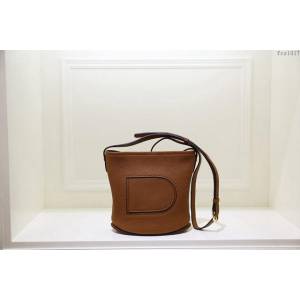 DELVAUX女包 Delvaux Pin春夏系列 進口牛皮 德爾沃女手提包 D00315mini 焦糖色 Delvaux單肩包  fcs1417