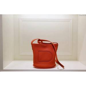 DELVAUX女包 專櫃新色 Delvaux Pin春夏系列 進口牛皮 德爾沃女手提包 D00315mini 橙紅色 Delvaux單肩包  fcs1418