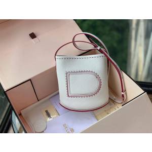 DELVAUX女包 Delvaux Pin春夏系列 進口牛皮 德爾沃女手提包 手拎包 D00315白色mini  fcs1427